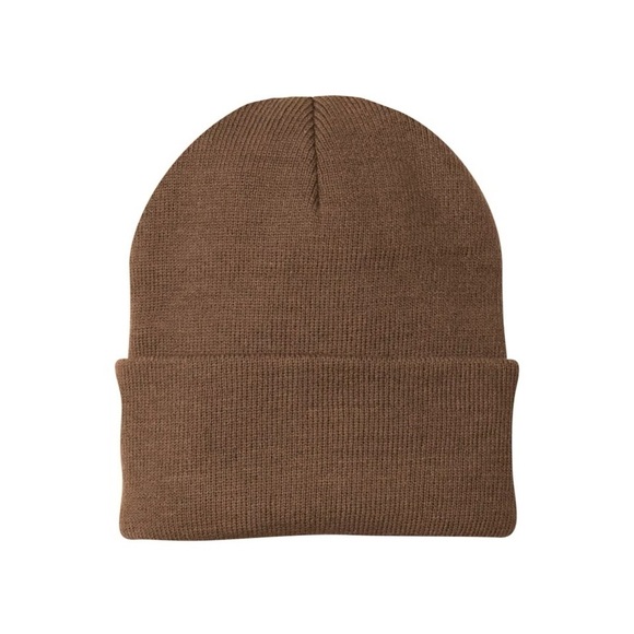 NWOT Brown Cuffed Beanie - Picture 1 of 1